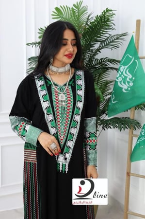 جلابية عسيري كريب ملكي فاخر