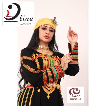 جلابية عسيري كريب ملكي فاخر