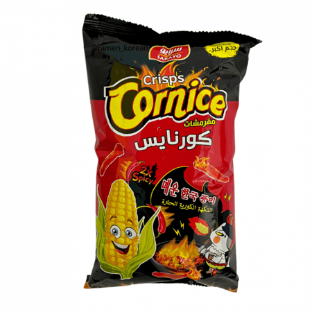 مقرمشات كورنايس النكهه الكوريه الحاره