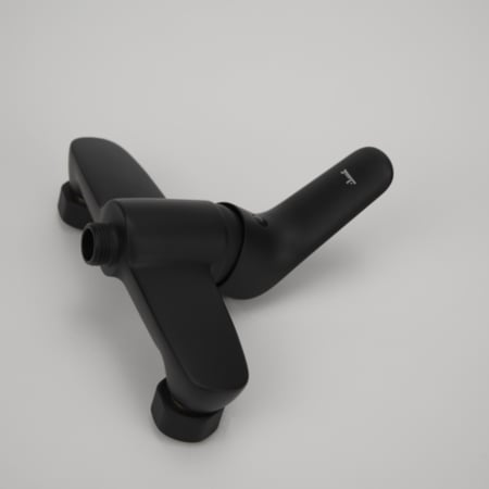 خلاط شطاف مقبض مسطح لون اسود  عسك للأنابيب