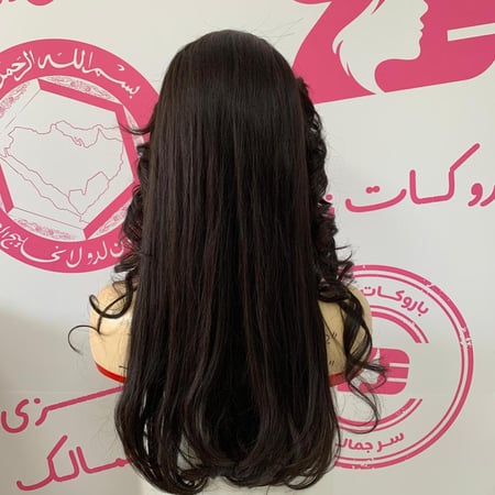 باروكه شعر طبيعي20أنش جذور امامبه فروة حرير لون اسود طبيعى قصه مميزه