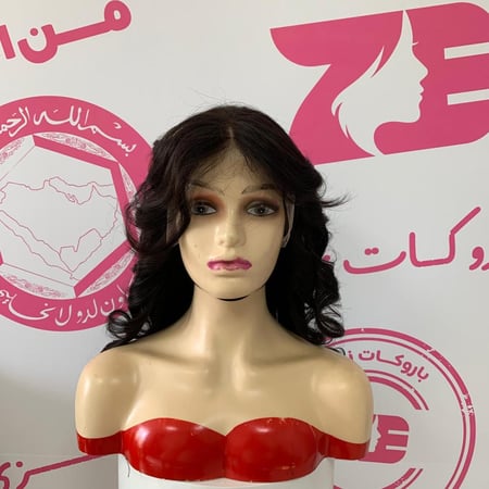 باروكه شعر طبيعي20أنش جذور امامبه فروة حرير لون اسود طبيعى قصه مميزه