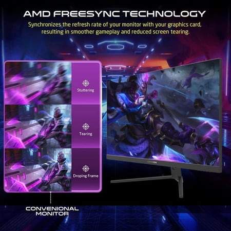 شاشة ألعاب GameOn P28UHD144IPS، شاشة IPS سريعة 28 بوصة، معدل تحديث 144 هرتز، وقت استجابة MPRT 0.5 مللي ثانية، تقنية G-Sync وFreeSync، شاشة ملونة 16.7 متر، مخرج DP وHDMI