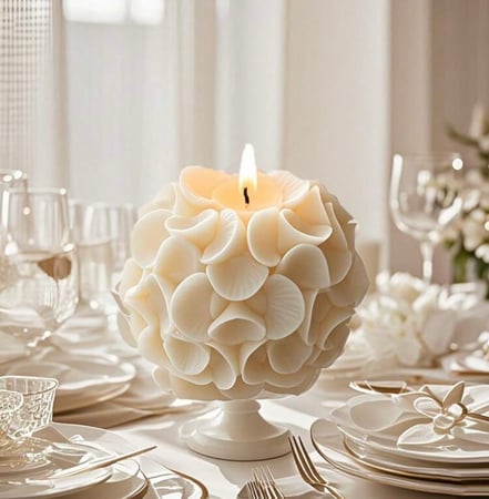 شمعة بتلات الورد