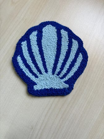 قاعدة أكواب صدفة لون ازرق