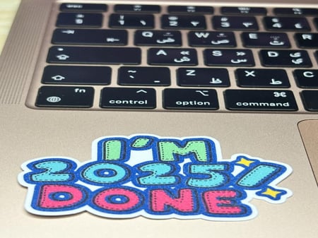 ستيكر تخرج I’m 2025% done