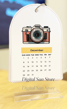 تقويم ٢٠٢٤ ميلادي  vintage  -  مع استاند اكليريك