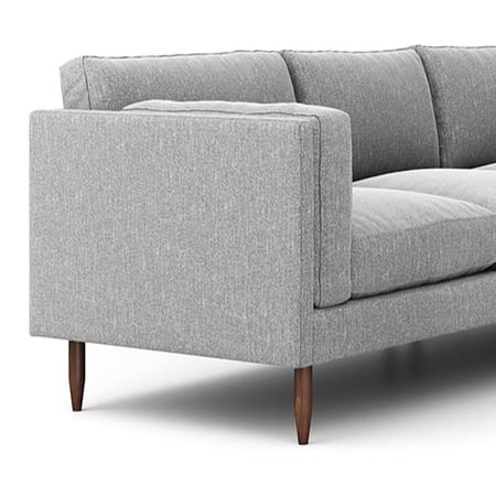 كنب زاوية بحشوة اسفنج و نوابض بوكت سبرنج