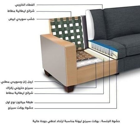 كرسي مفرد بحشوة اسفنج و نوابض بوكت سبرنج