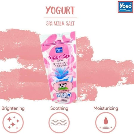 مقشر يوكو سبا ملح الحمام بالزبادي والحليب - 300 جرام