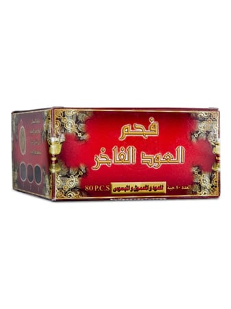 فحم العود الفاخر سدر الخليج - 80 قطعة
