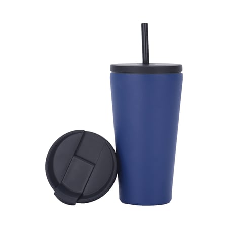 كوب اناء 16oz للبارد و الحار مع غطائين  -Anime
