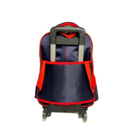 حقيبة مدرسية للأطفال بعجلات منفصلة مع حقيبة غداء و مقلمة سبايدرمان - 4 قطع