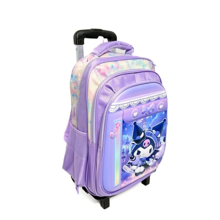 حقيبة مدرسية للأطفال بعجلات منفصلة مع حقيبة غداء و مقلمة كورومي - 4 قطع