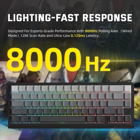 كيبورد - ATTACK SHARK X68PRO HE Wireless Rapid Trigger Keyboard Magnetic Switch