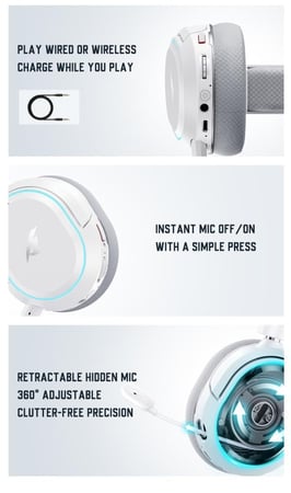 سماعة الاصدار الثاني -Picun G2 Pro E-sports Wireless - Wired Gaming Headse