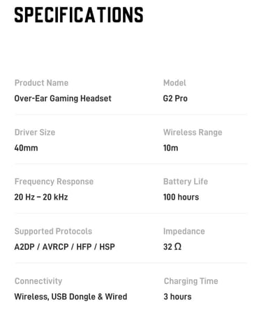 سماعة الاصدار الثاني -Picun G2 Pro E-sports Wireless - Wired Gaming Headse