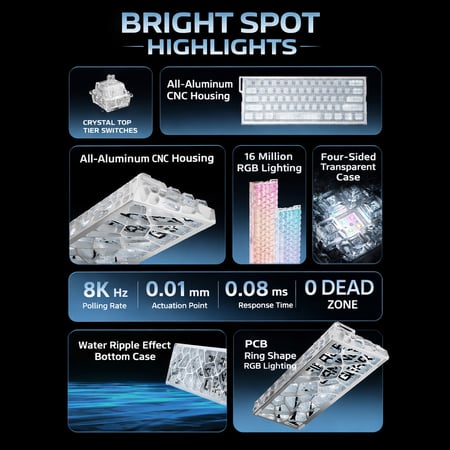كيبورد ماد لايت 60 كواترو  ابيض - keyboard MAD LIGHT 60 quattro