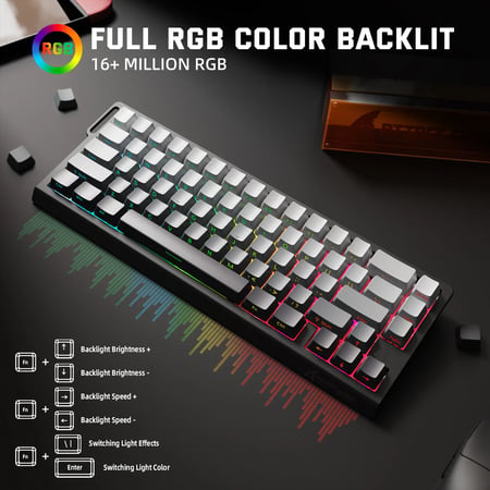 كيبورد - ATTACK SHARK X68PRO HE Wireless Rapid Trigger Keyboard Magnetic Switch