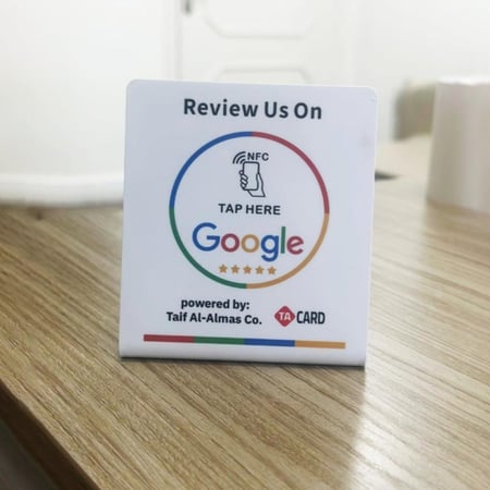 ستاند تقييم جوجل ماب الذكي بتقنية NFC