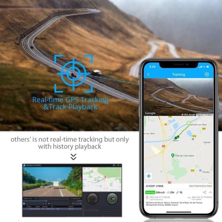 داش كام تدعم البث المباشر تصوير أمامي و داخلي JC400P 4G
