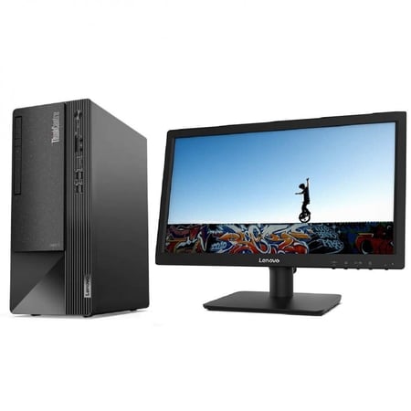 كمبيوتر مكتبي لينوفو Neo 50t انتيل كور اي 3 الجيل 12 الرامات 4 جيجا سعة التخزين 256 SSD + شاشة لينوفو 19 انش