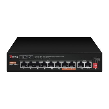 بي ويل سويتش 8 منافذ 100 ميجا  100Bwell Switch 8 Port 10/100 POE