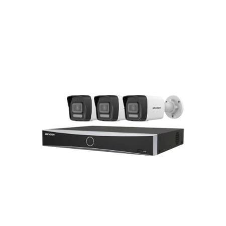 عرض عدد 3 كاميرا شبكية 8 ميجا IP  مع جهاز تسجيل شبكي 4 قنوات 4k