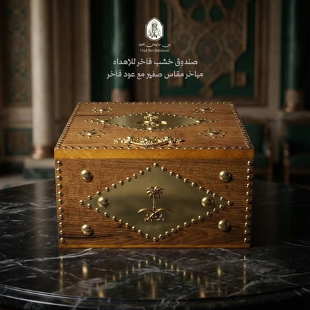 صندوق خشب فاخر للإهداء ( مبخرة شخصي + عود )