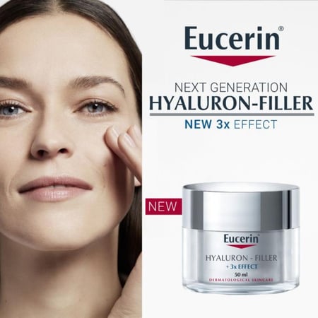 eucerin يوسيرين هيالورون فيلر مقاوم للتجاعيد كريم النهار بمعامل حماية 15 - 50 مل