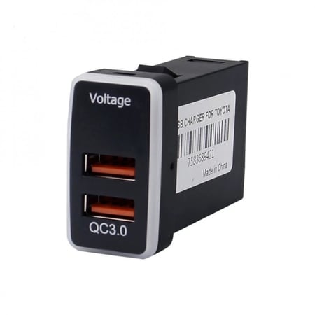 منافذ USB شحن سريع مع قارئ بطارية