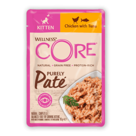 كرتون 8 أظرف ويلنس كور باتيه بنكهات متعددة 85G