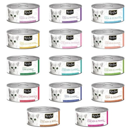 معلبات كت كات بنكهات متعددة 80G