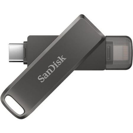 SanDisk iXpand Flash Drive Luxe 128GB - USB-C + Lightning