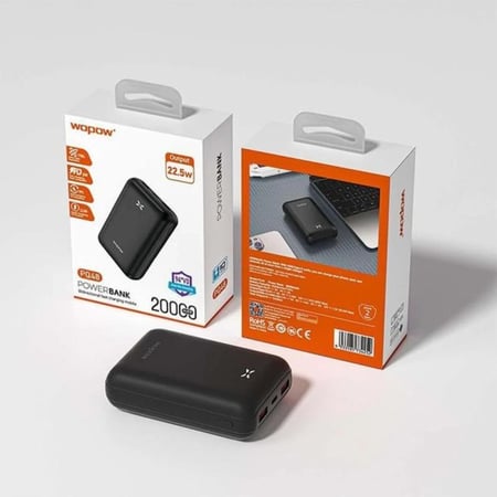 باور بانك بقوة 20000ملي امبير يدعم الشحن السريع بقوة 22.5 واط