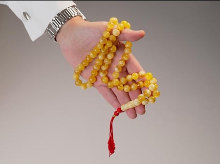 سبحة كهرمان اصفر