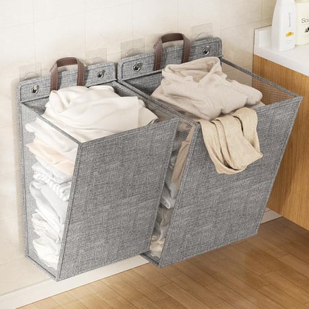 Multi-functional Finishing Storage Wall Hanging Clothes Dirty Clothes Basket New Good Dirty Clothes Basket Foldable Household Dormitory Dormitory