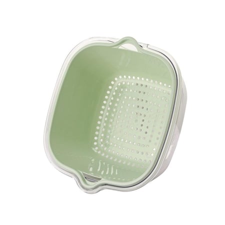 Factory direct drain basket eight-piece multi-functional kitchen plastic double-layer household basket wash basket large drain basket