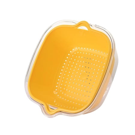 Factory direct drain basket eight-piece multi-functional kitchen plastic double-layer household basket wash basket large drain basket