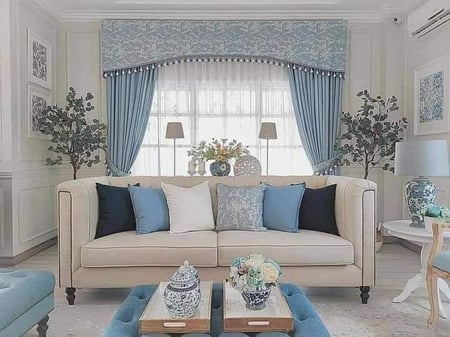 ستائر بلاك اوت مع شيفون - الأنسجة الأنيقة للستائر