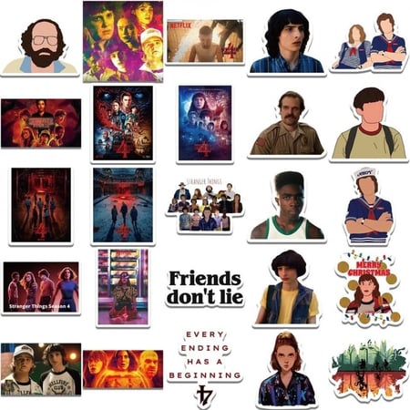 ملصقات مسلسل سترينجز ثينقز 5 قطع