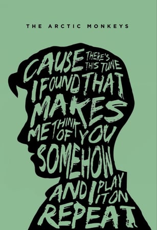 بوستر Arctic Monkeys – On Repeat مقاس A5