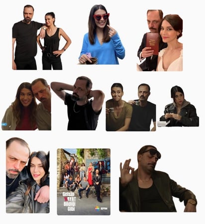 ستيكر مسلسل لتأتي الحياة كما تشاء10قطع