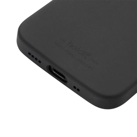 غطاء سيليكون للآيفون 12 ميني لون أسود