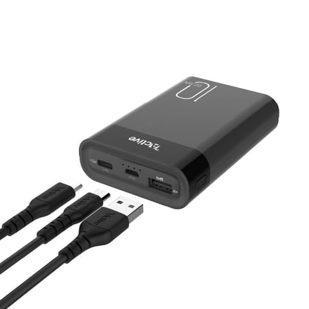 شاحن متنقلvictor بسعة 10,000 ملي أمبير + كيبل ايفونTP PD