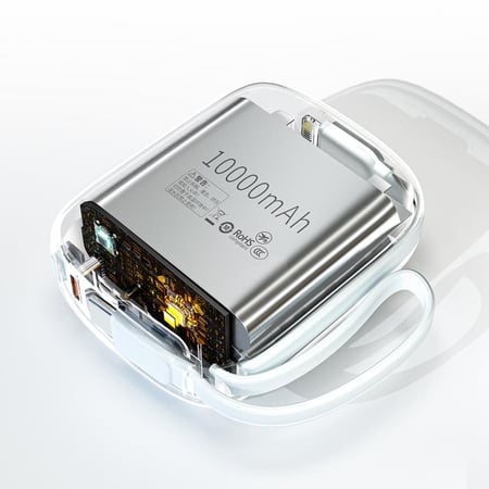 شاحن متنقل MiniGo SQ63  بسعة 10,000 ملي أمبير- سماوي