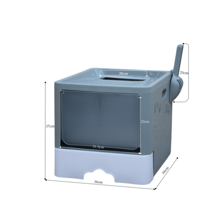 صندوق رمل مغلق للقطط