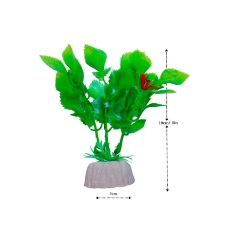 نبتة بلاستيكية لزينة أحواض السمك (10سم)