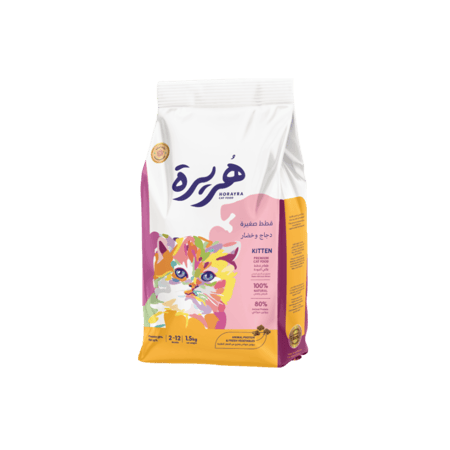 هريرة طعام للقطط الصغيرة بالدجاج والخضار