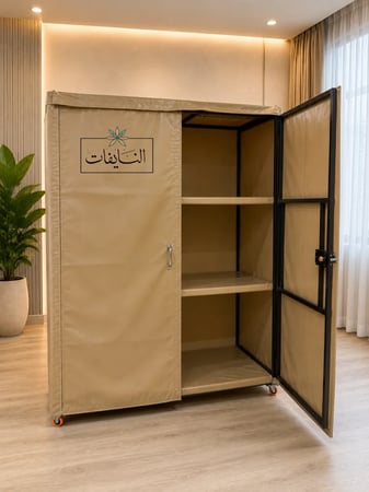دولاب تخزين متنقل بأبواب وقفل قابل للفك والتركيب